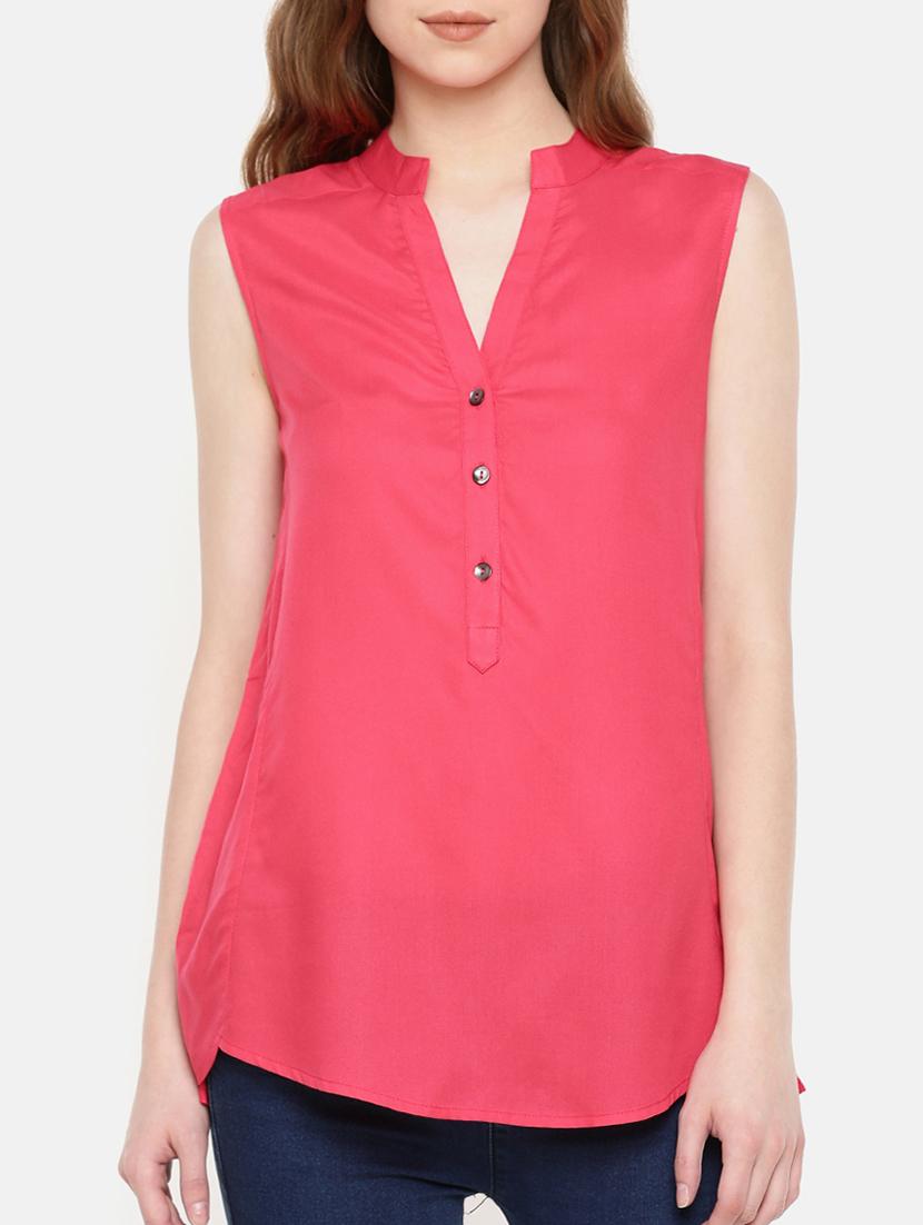 button detail sleeveless tunic - 15730316 - Zoom Image - 1