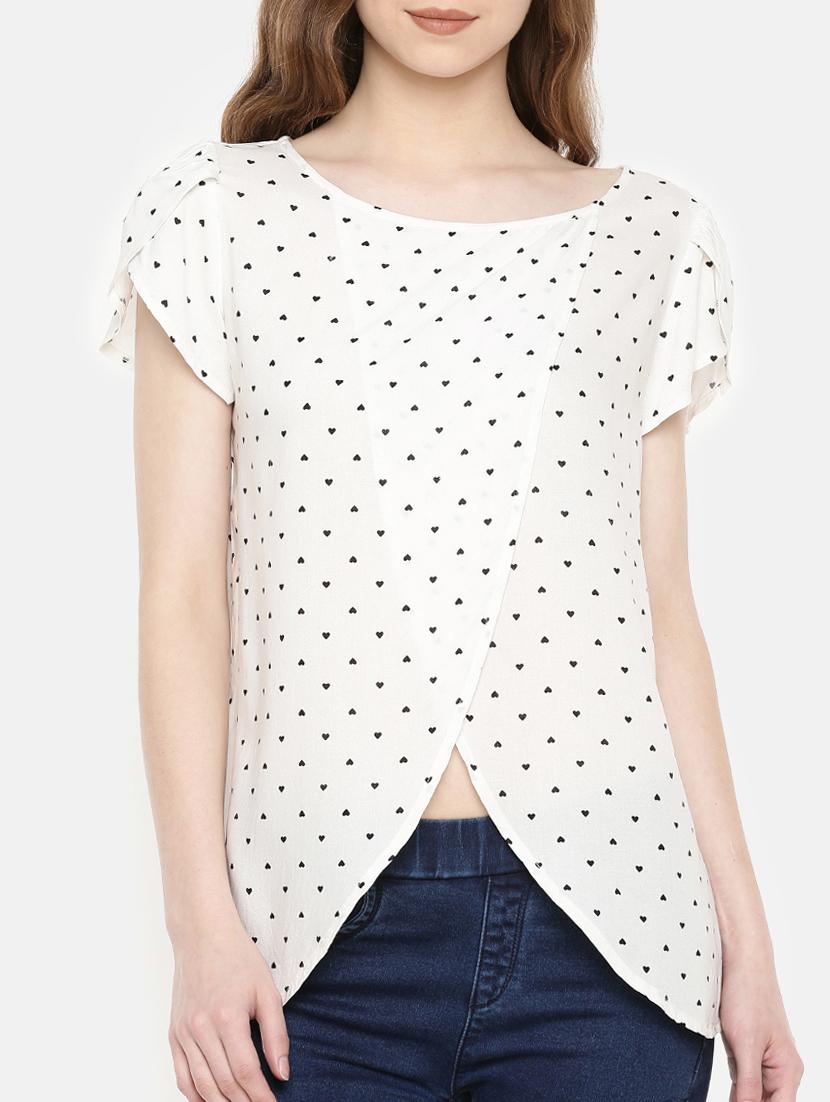 tulip sleeved overlap front top - 15730325 - Zoom Image - 1