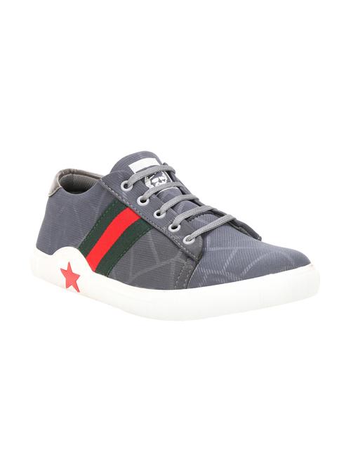 grey canvas lace up sneakers - 15730353 - Standard Image - 1