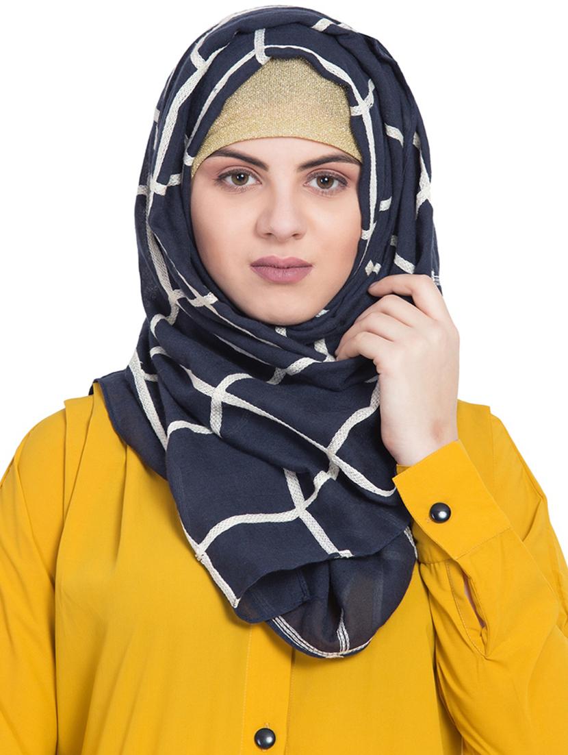 blue cotton stole - 15730378 - Zoom Image - 1