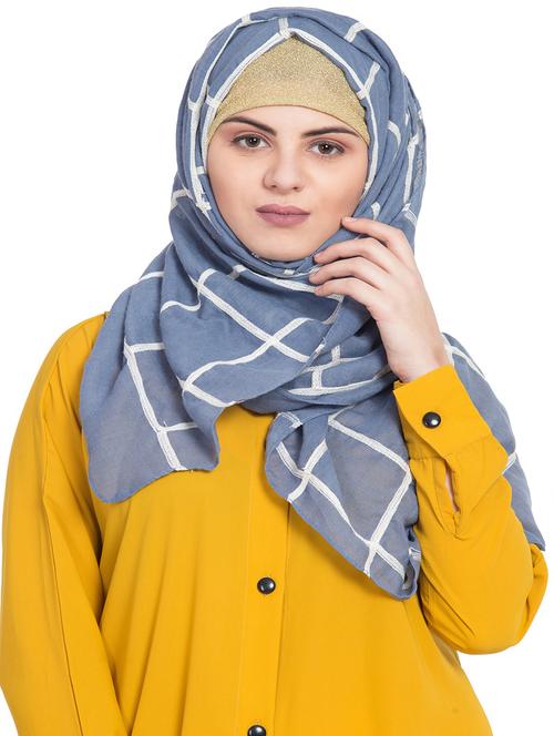 blue cotton stole - 15730381 - Standard Image - 1