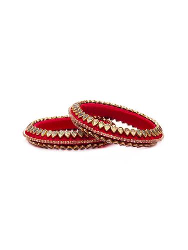 Red Gold Tone Stone Bangles - 15730390 - Very Small Image - 1