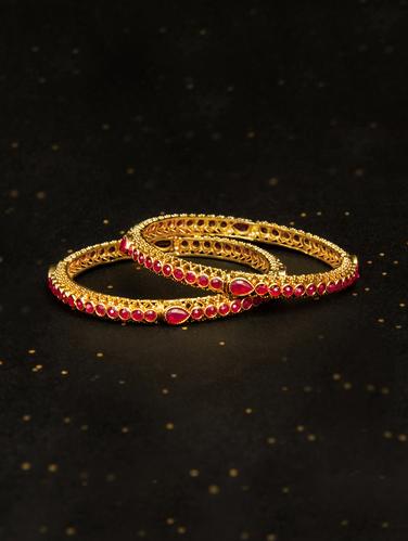Pink Gold Tone Bangles - 15730425 - Very Small Image - 1