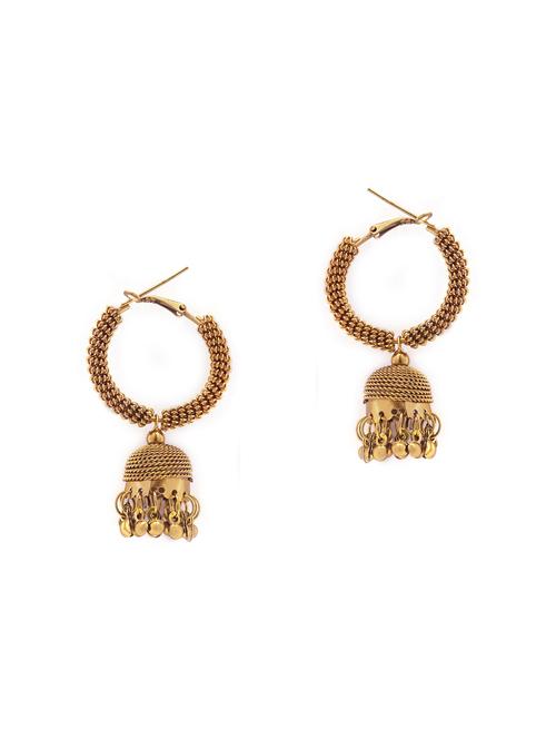 gold tone jhumka - 15730447 - Standard Image - 1