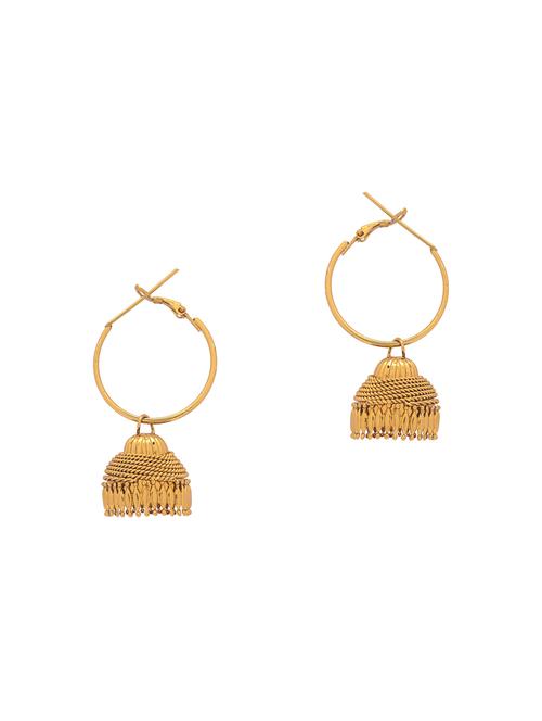 gold tone jhumka - 15730448 - Standard Image - 1