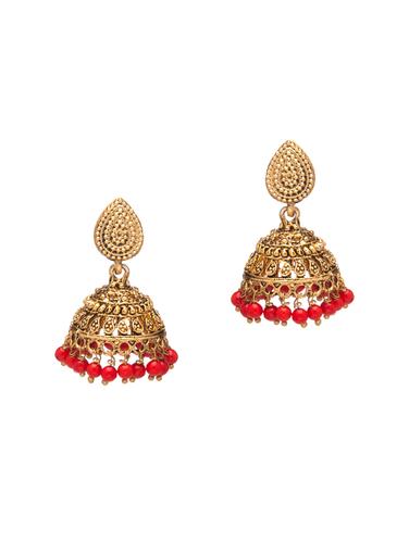 Gold Tone Jhumka - 15730455 - Very Small Image - 1