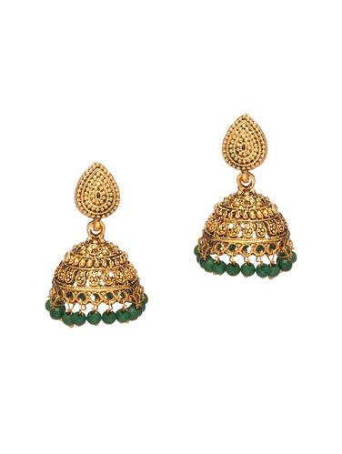 Gold Tone Jhumka - 15730457 - Very Small Image - 1