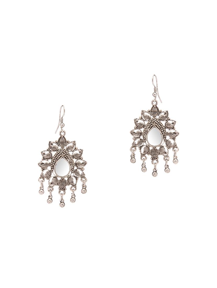 Silver Tone Drop Earrings - 15730461 - Zoom Image - 1
