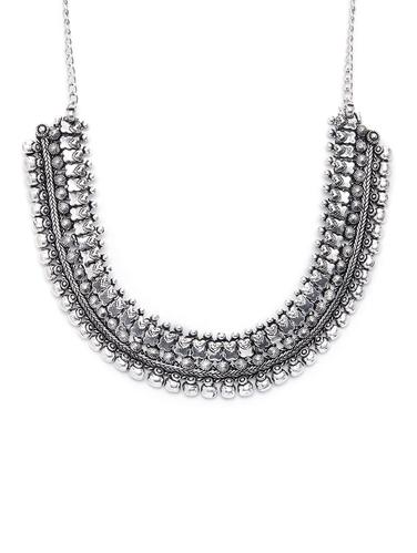 Silver Short Necklace - 15730581 - Very Small Image - 1