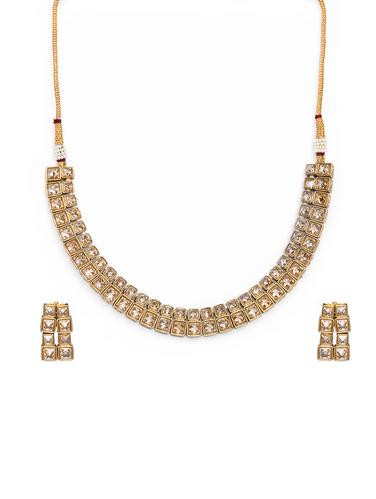 Gold Tone Necklace & Earrings Set - 15730587 - Very Small Image - 1