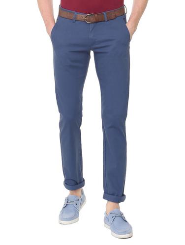 blue cotton blend chinos - 15730829 - Very Small Image - 1