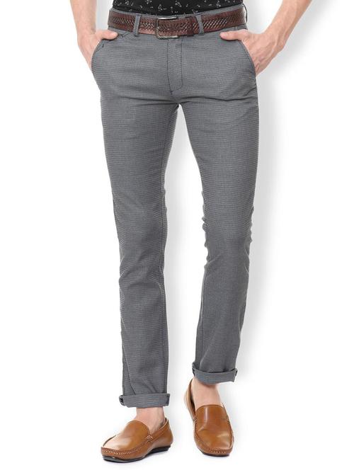 grey cotton blend chinos - 15730831 - Standard Image - 1