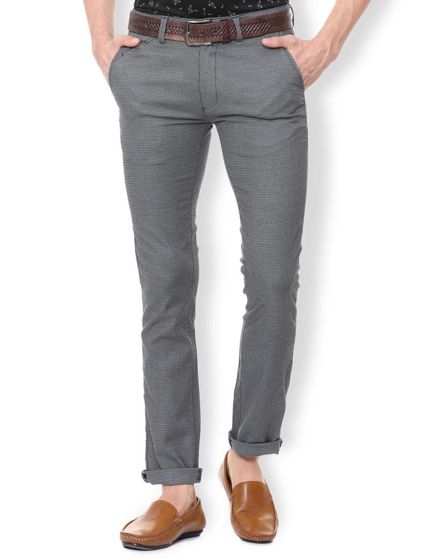 grey cotton blend chinos - 15730831 - Zoom Image - 1