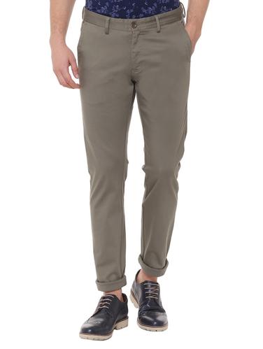 grey cotton blend chinos - 15730835 - Very Small Image - 1