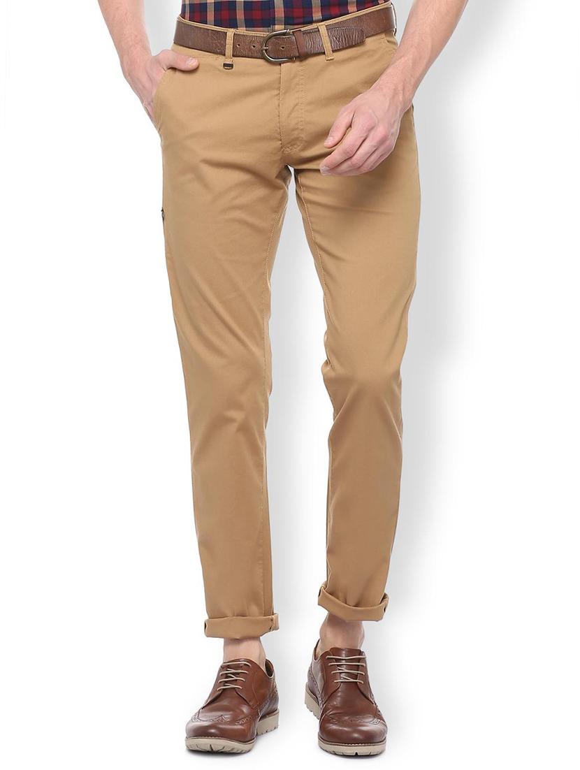 brown cotton blend chinos - 15730838 - Zoom Image - 1