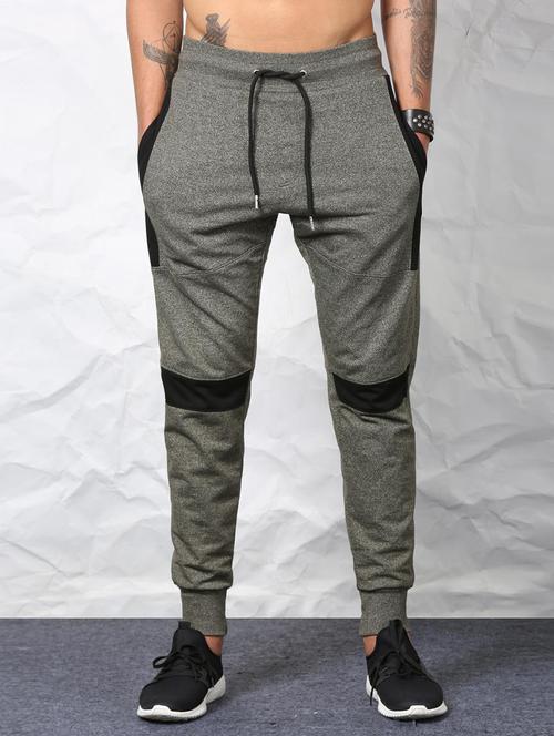 grey cotton blend joggers - 15730844 - Standard Image - 1