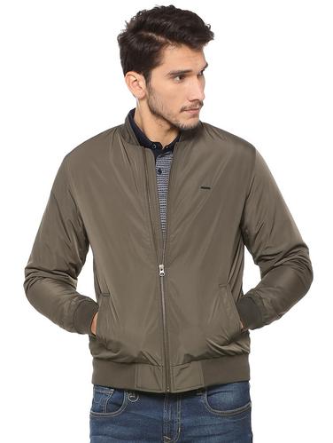 brown polyester casual jacket - 15730852 - Very Small Image - 1