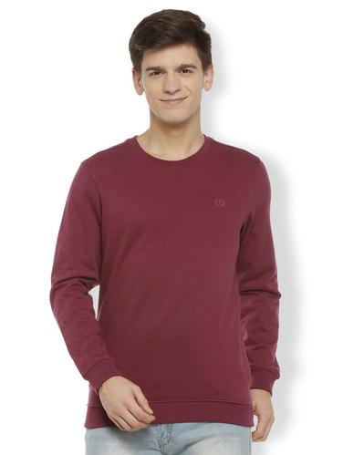maroon cotton sweatshirt - 15730864 - Very Small Image - 1