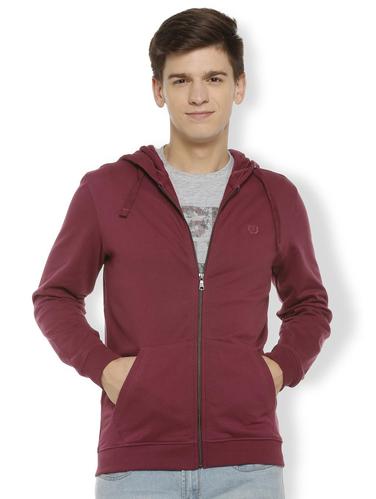 maroon cotton sweatshirt - 15730865 - Very Small Image - 1