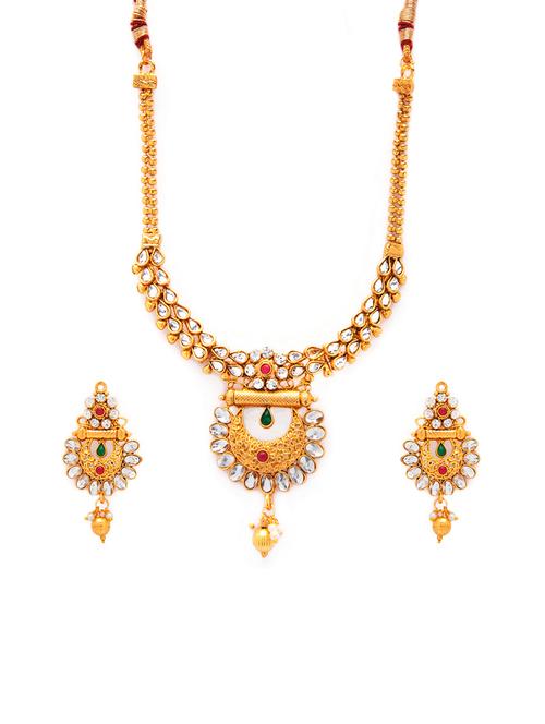 Gold Tone Necklace & Earrings Set - 15731233 - Standard Image - 1