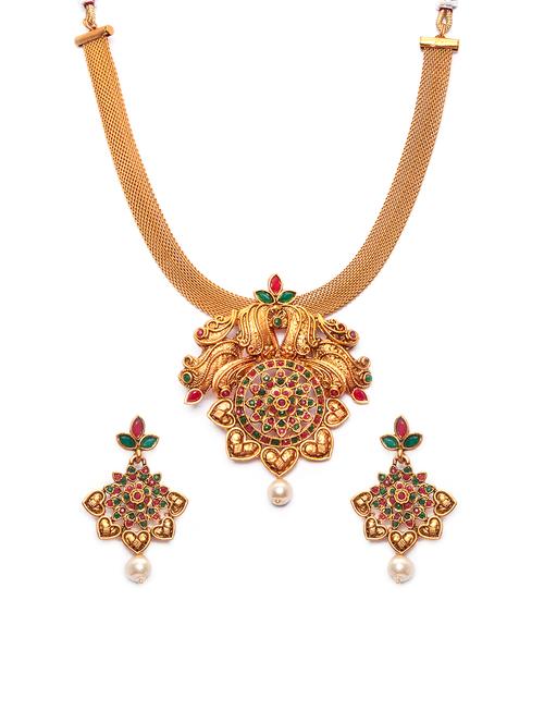 Gold Tone Necklace & Earrings Set - 15731240 - Standard Image - 1