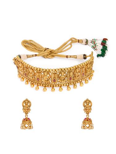 Gold Tone Necklace & Earrings Set - 15731244 - Very Small Image - 1