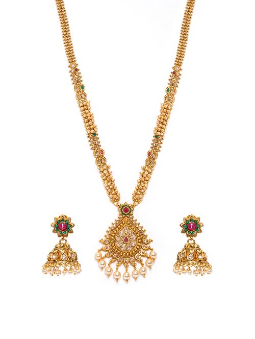 Gold Tone Necklace & Earrings Set - 15731246 - Standard Image - 1