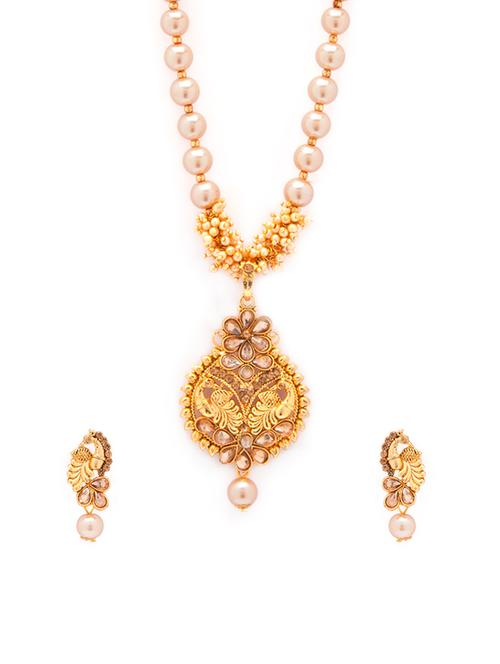 Gold Tone Necklace & Earrings Set - 15731253 - Standard Image - 1