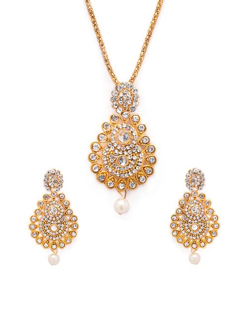 Gold Tone Necklace & Earrings Set - 15731258 - Standard Image - 1