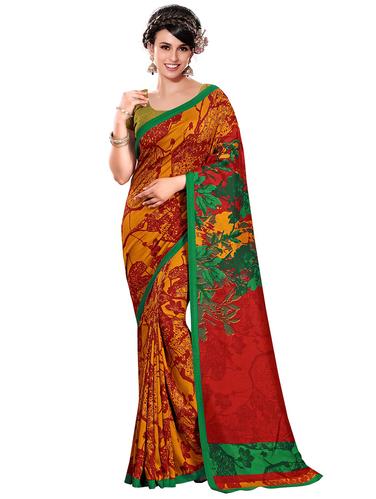 abstract printed bhagalpuri saree with blouse - 15731309 - Very Small Image - 1