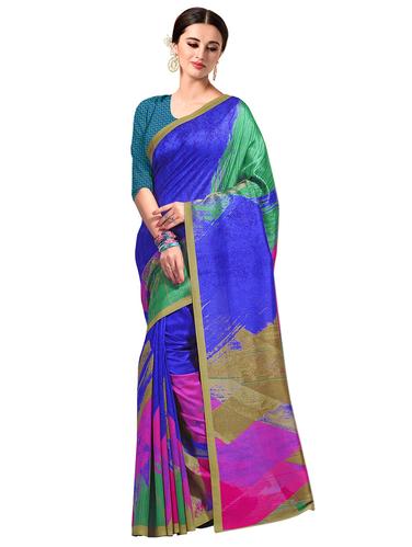 color block bhagalpuri saree with blouse - 15731323 - Very Small Image - 1