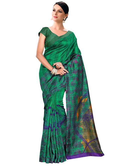 printed bhagalpuri saree with blouse - 15731335 - Standard Image - 1