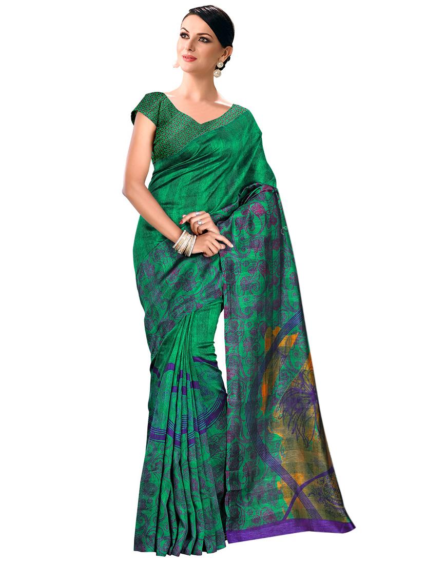 printed bhagalpuri saree with blouse - 15731335 - Zoom Image - 1
