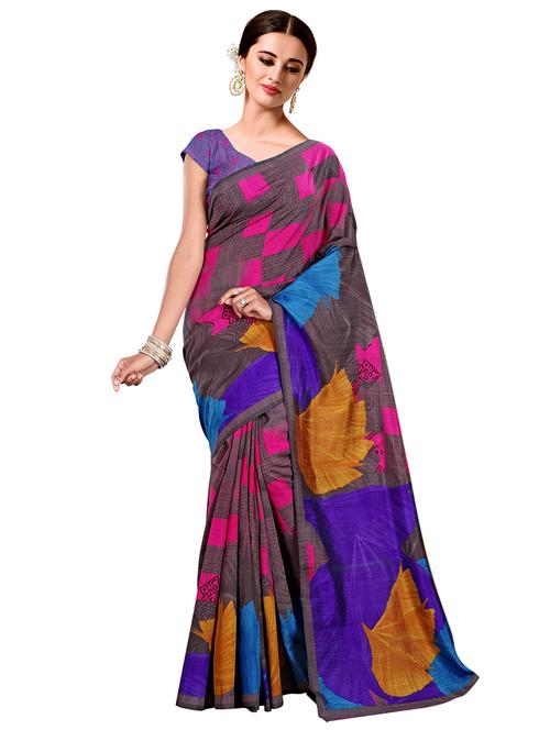 geometrical bhagalpuri saree with blouse - 15731339 - Standard Image - 1