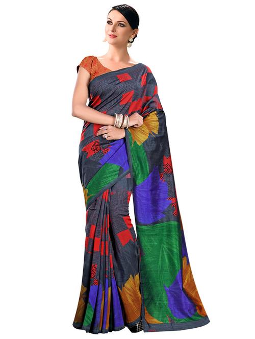 geometrical bhagalpuri saree with blouse - 15731340 - Standard Image - 1