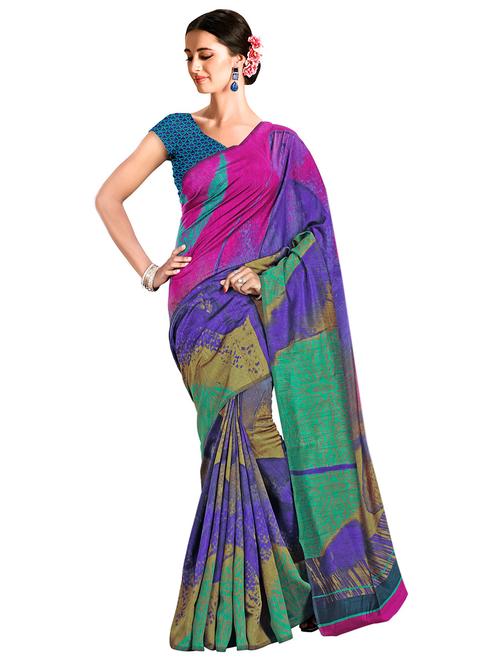 abstract bhagalpuri saree with blouse - 15731344 - Standard Image - 1