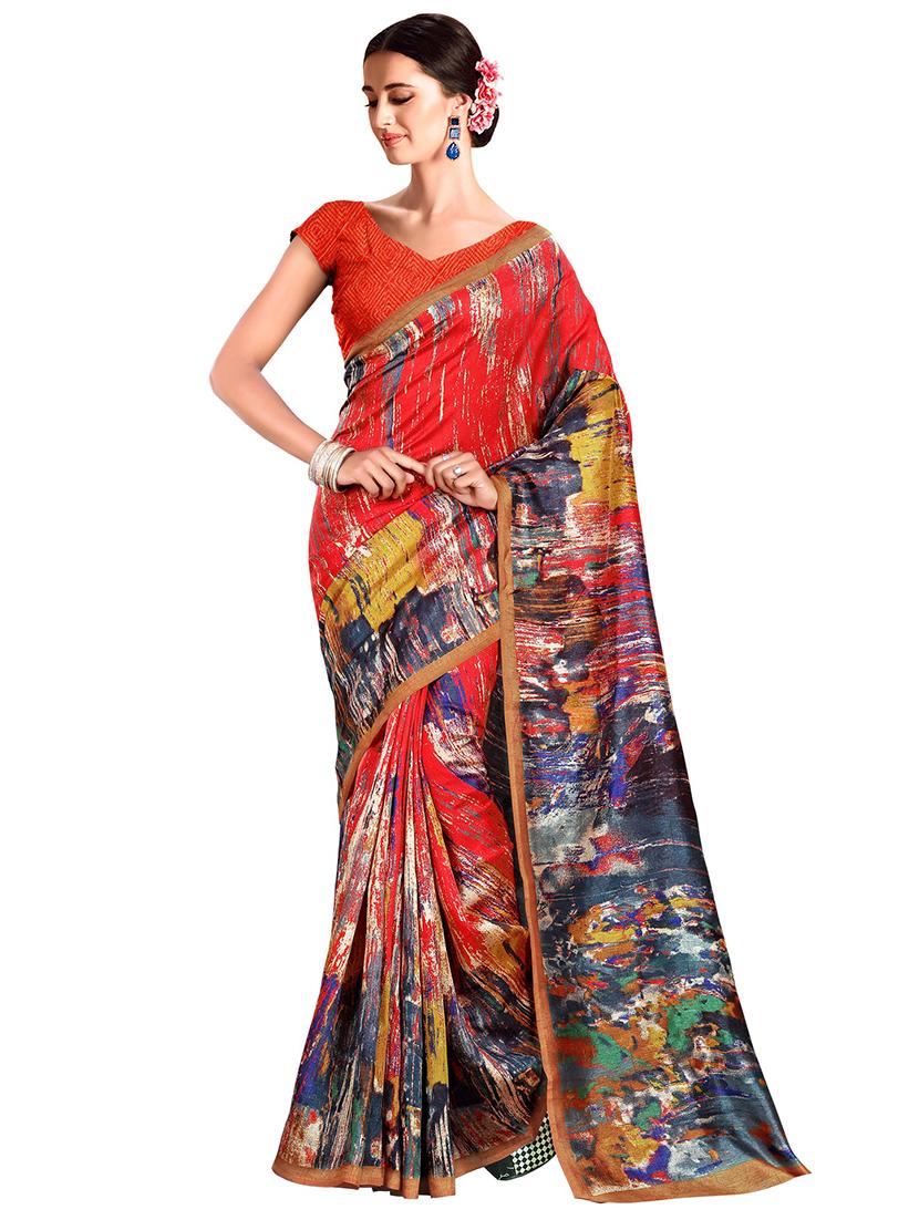 abstract bhagalpuri saree with blouse - 15731351 - Zoom Image - 1