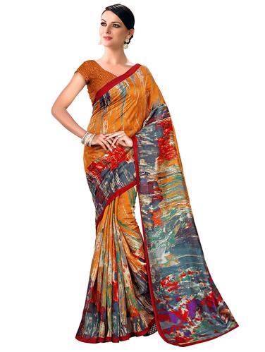 abstract bhagalpuri saree with blouse - 15731352 - Very Small Image - 1