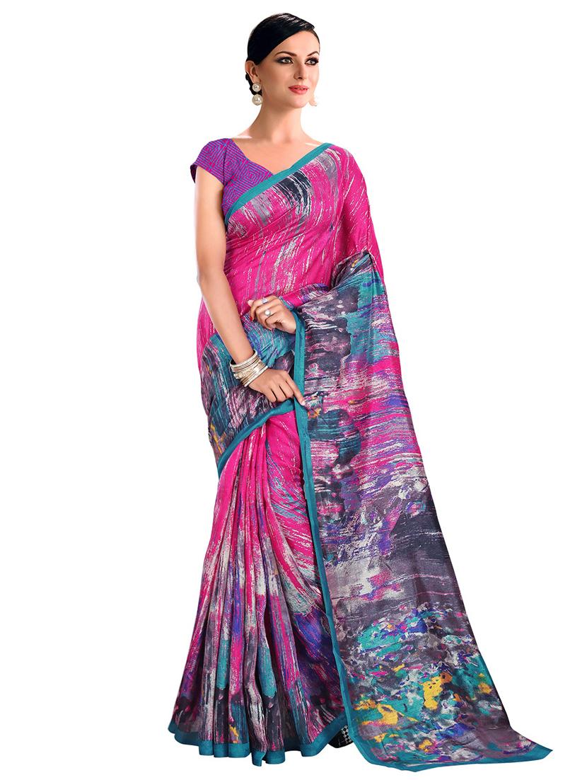 abstract bhagalpuri saree with blouse - 15731354 - Zoom Image - 1