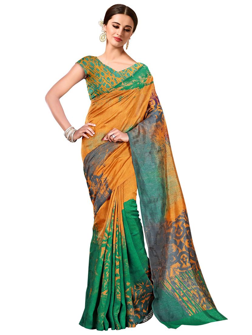 abstract bhagalpuri saree with blouse - 15731355 - Zoom Image - 1