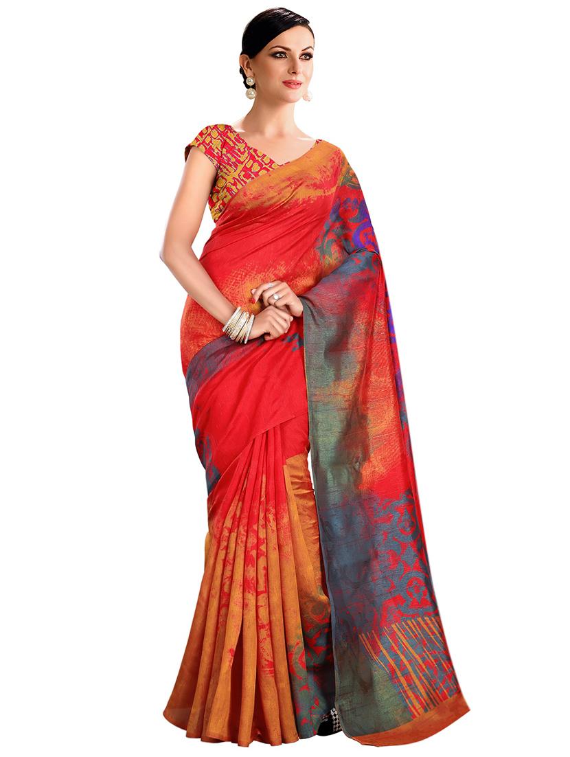 abstract bhagalpuri saree with blouse - 15731356 - Zoom Image - 1