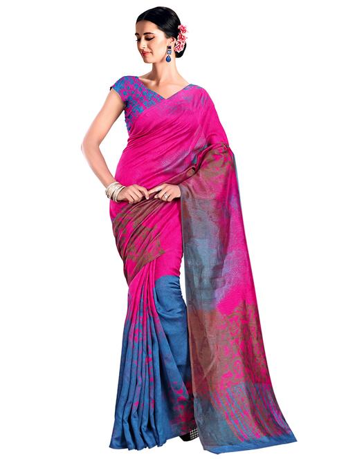 abstract bhagalpuri saree with blouse - 15731357 - Standard Image - 1