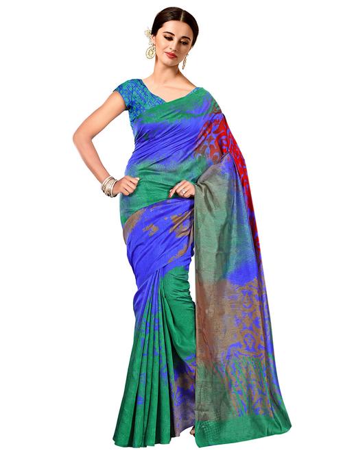 abstract bhagalpuri saree with blouse - 15731359 - Standard Image - 1