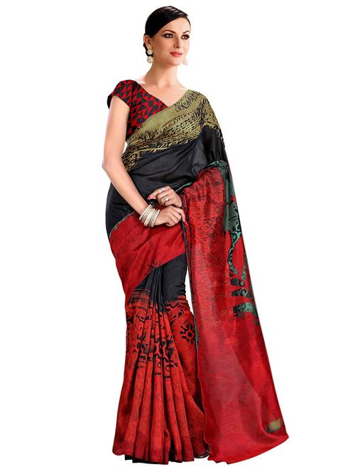 abstract bhagalpuri saree with blouse - 15731362 - Standard Image - 1