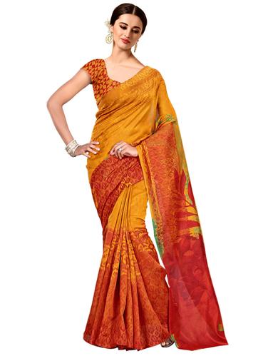abstract bhagalpuri saree with blouse - 15731365 - Very Small Image - 1