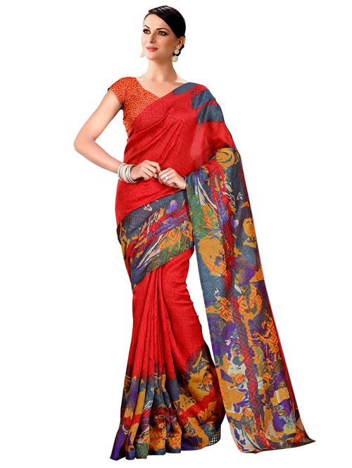 abstract bhagalpuri saree with blouse - 15731368 - Standard Image - 1