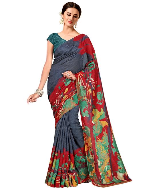 abstract bhagalpuri saree with blouse - 15731371 - Standard Image - 1