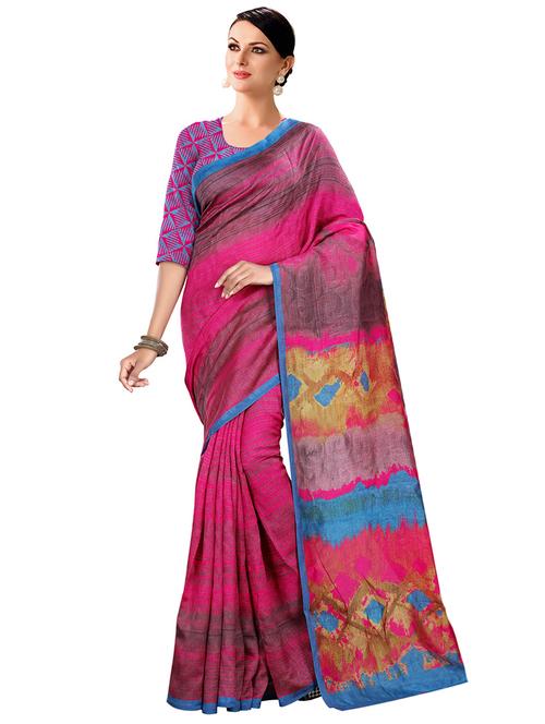 printed bhagalpuri saree with blouse - 15731373 - Standard Image - 1
