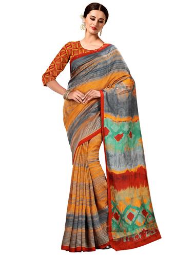 printed bhagalpuri saree with blouse - 15731376 - Very Small Image - 1