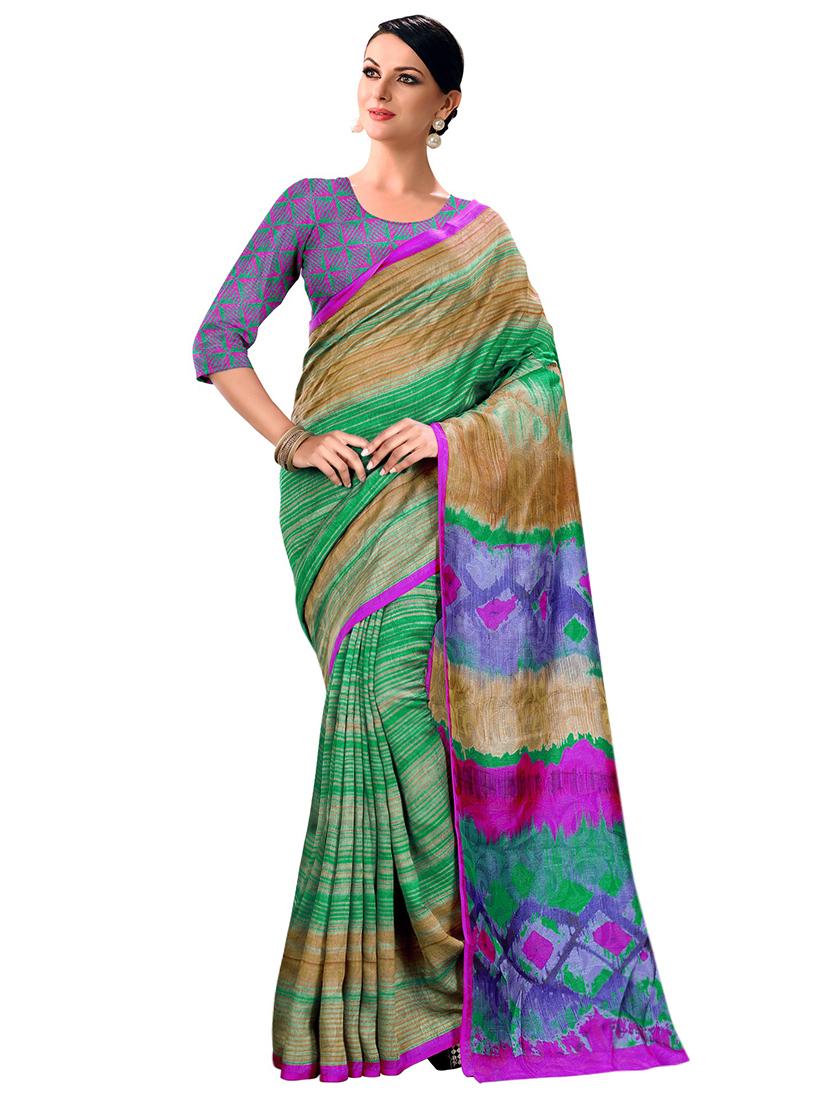 printed bhagalpuri saree with blouse - 15731377 - Zoom Image - 1